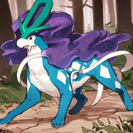 04912-3140314058-(feral_1.2),(suicune_1.3),thin,hi res,soft shading,good anatomy,two white ribbons_0.6,cinematic lighting,by woolrool,crayon _(ar.png